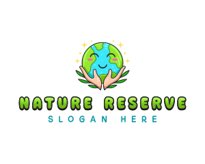 Happy Earth Nature logo design