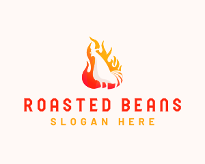 Roasted Chicken Flame logo design