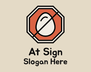 Egg Stop Sign logo design