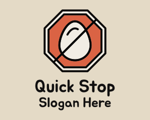 Egg Stop Sign logo design