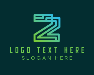 Cyber Digital Letter Z Logo