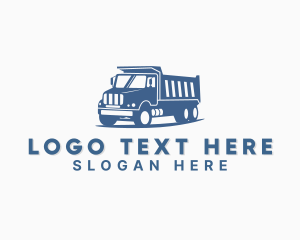 Dump Truck Transportation Vehicle logo