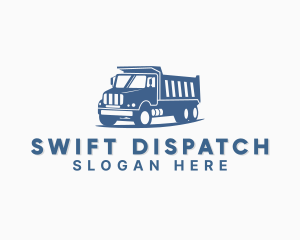 Dump Truck Transportation Vehicle logo design