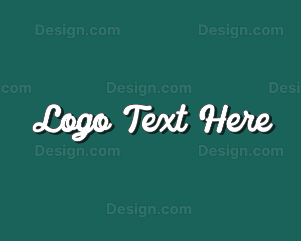 Retro Cursive Business Logo