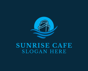 Tour Boat Sunrise logo design