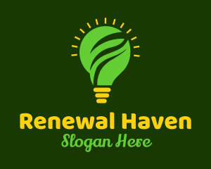 Renewable Energy Bulb logo design