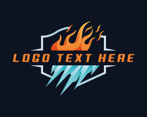Flame Iceberg Cooling Heating logo