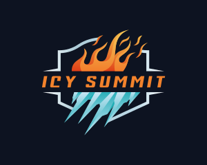 Flame Iceberg Cooling Heating logo