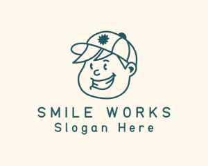 Chubby Smiling Boy logo design