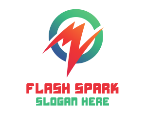 Modern Round Spark logo design