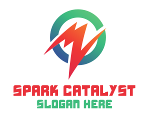 Modern Round Spark logo design