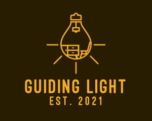 Light Bulb Furniture logo design