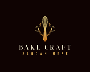 Luxury Culinary Whisk logo design