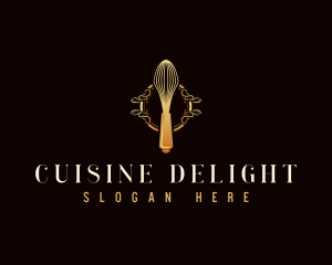 Luxury Culinary Whisk logo design