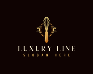 Luxury Culinary Whisk logo design