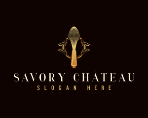 Luxury Culinary Whisk logo design