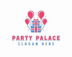 Gift Balloon Party logo design