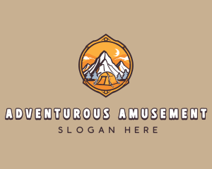 Mountain Camping Adventure logo design