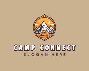 Mountain Camping Adventure logo design