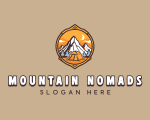 Mountain Camping Adventure logo design