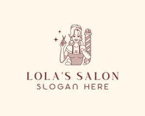 Barber Salon Stylist logo design