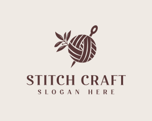 Quilting Crochet Needle logo design
