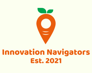 Carrot Pin Location  logo design