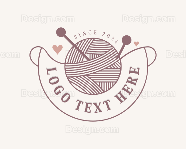 Knitting Crochet Yarn Logo