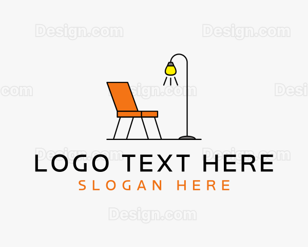 Modern Chair Lamp Furniture Logo