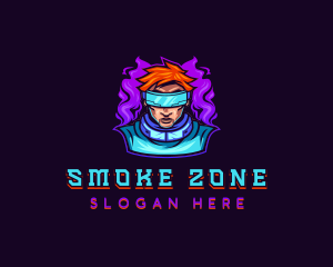 Cyberpunk Vape Gaming logo design