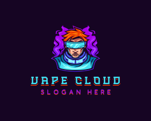 Cyberpunk Vape Gaming logo design