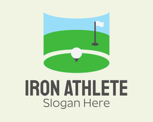 Golf Course Flag  logo design