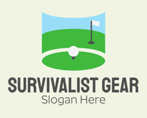 Golf Course Flag  logo design