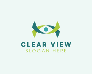 Ribbon Eye Vision logo design