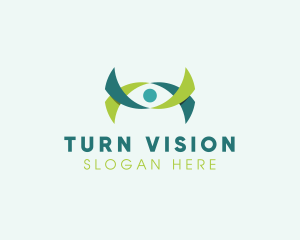 Ribbon Eye Vision logo design