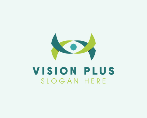 Ribbon Eye Vision logo design