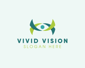 Ribbon Eye Vision logo design