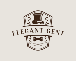 Fashion Hat Bowtie logo design