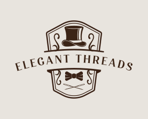 Fashion Hat Bowtie logo design