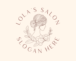 Floral Hair Salon  logo design