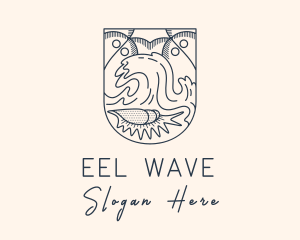 Seashell Beach Wave logo design