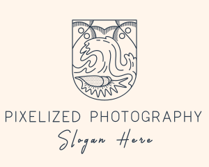 Seashell Beach Wave logo design