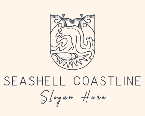 Seashell Beach Wave logo design