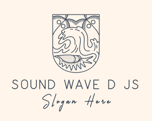 Seashell Beach Wave logo design