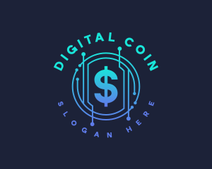 Digital Bitcoin Money logo design