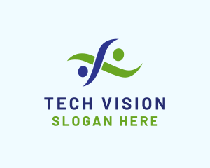 Tech Teamwork People logo design