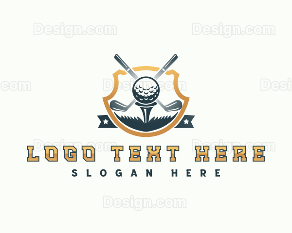 Golf ball Shield Tournament Logo