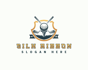 Golf ball Shield Tournament logo design