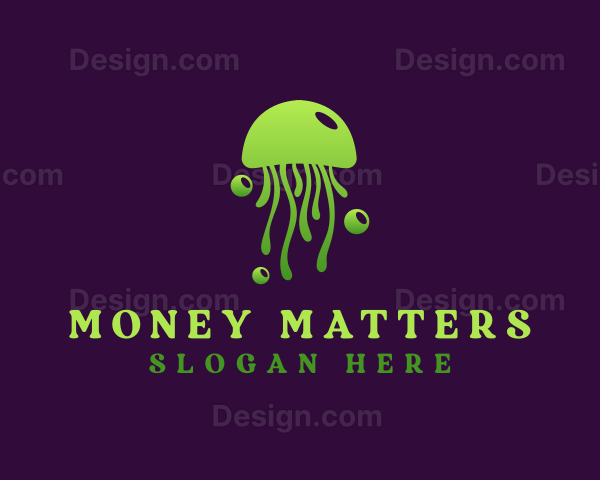Bubble Marine Jellyfish Logo