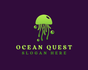 Bubble Marine Jellyfish logo